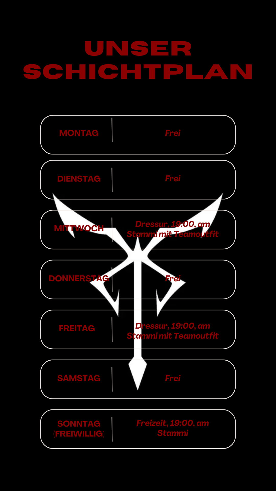 Wochenplan von Las Plagas
